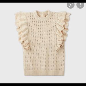 Who What Wear ruffle knit sweater